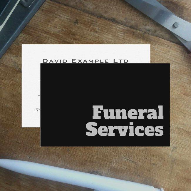 Bold & Clear Undertaker Funeral Services Design