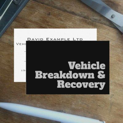 Bold & Clear Vehicle Breakdown & Recovery Design