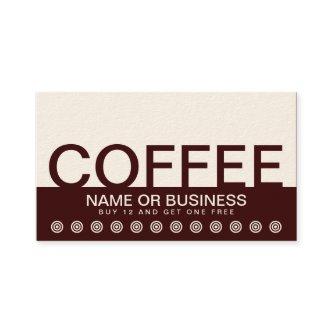 bold COFFEE customer loyalty card