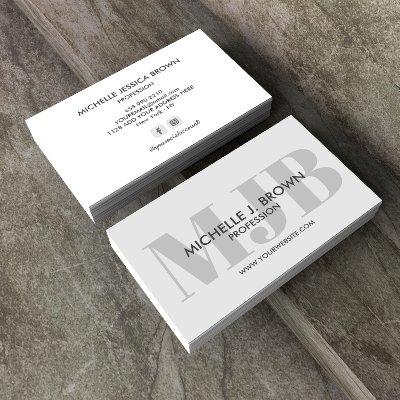 BOLD COLOR MONOGRAM PROFESSIONAL SOCIAL ACCOUNT
