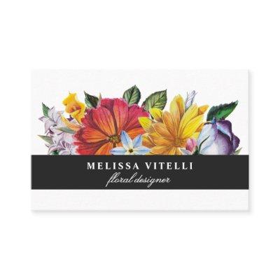 Bold Colorful Floral on White