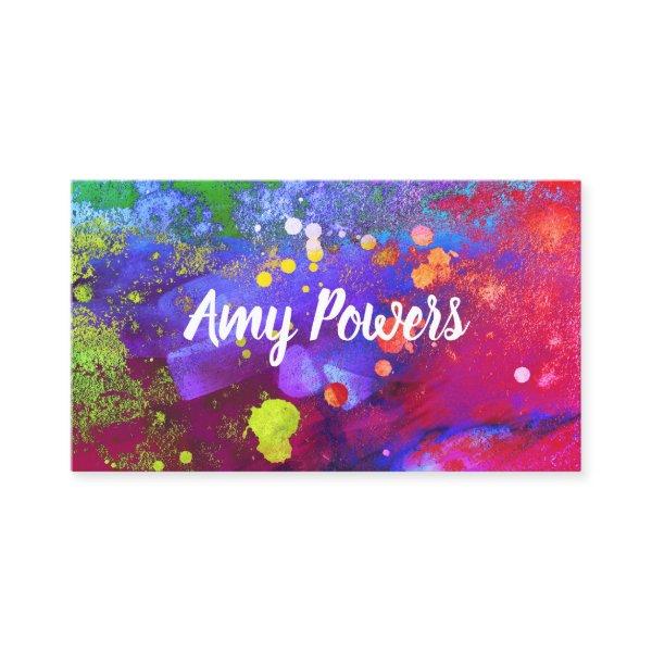 bold colorful modern abstract watercolor splatter
