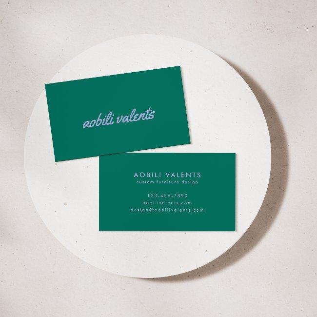 Bold Colorful Script Font Retro Green Purple
