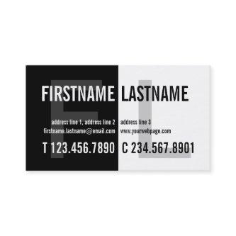 Bold Contrast Eyecatching Black White Profile Card