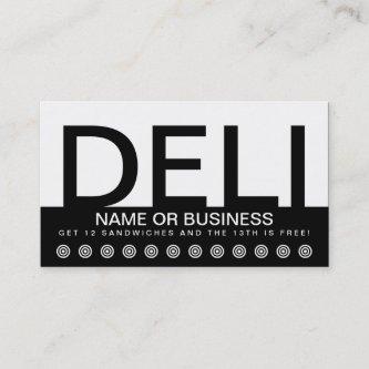 bold DELI customer loyalty card