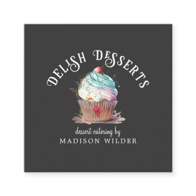 Bold Dessert Catering Baker Calligraphy | Cupcake Square