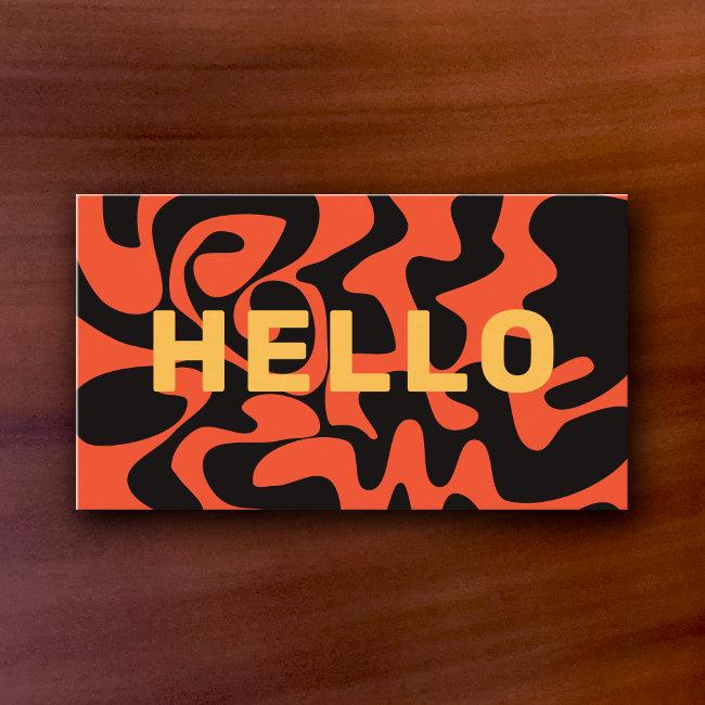 Bold Font Groovy Black Orange Hot Pink
