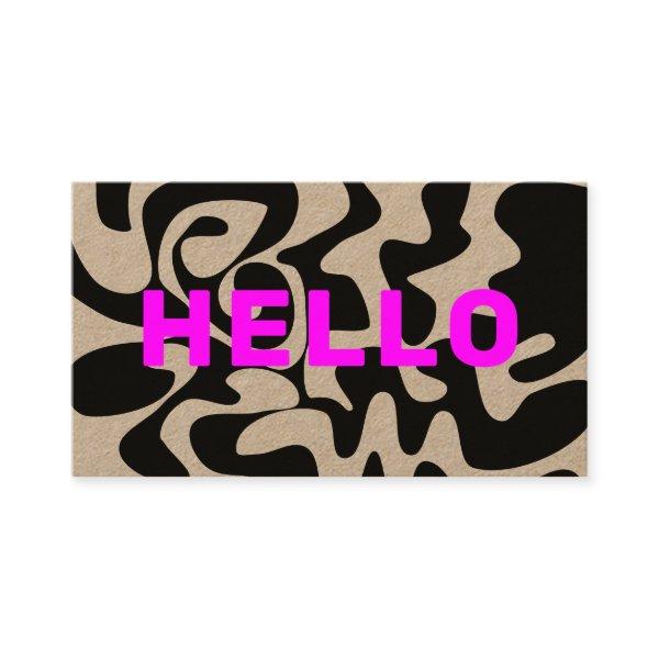 Bold Font Groovy Black Pink Kraft