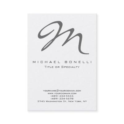 Bold Gray Monogram Calligraphy
