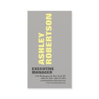 Bold Grey Yellow Modern Professional Minimalist