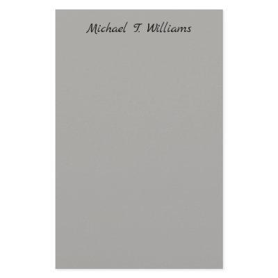 Bold Handwriting Classical Grey Elegant Minimalist Stationery