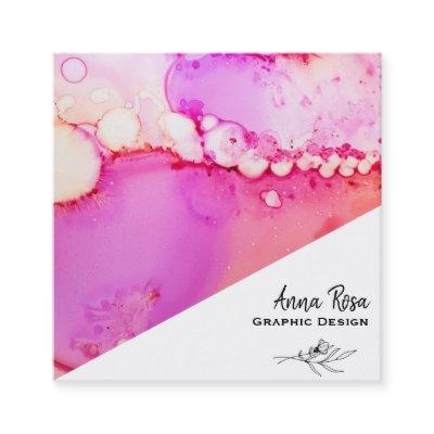 *~* Bold Marble Abstract Organic Watercolor Square