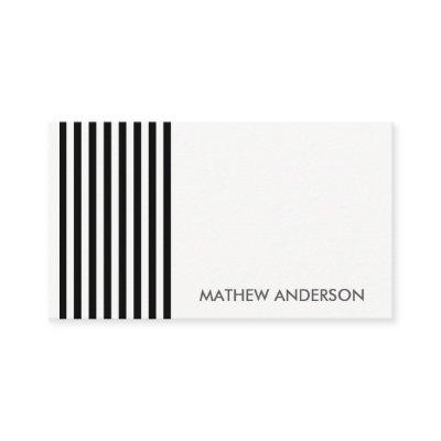 BOLD MODERN BLACK WHITE STRIPED LINE PATTERN