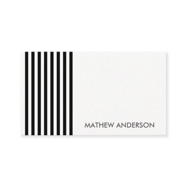 BOLD MODERN BLACK WHITE STRIPED LINE PATTERN