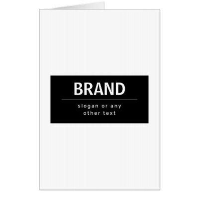 Bold Modern Brand or Business Name | Black & White Card