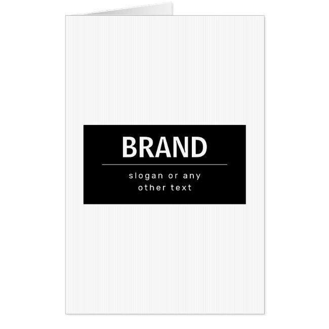 Bold Modern Brand or Business Name | Black & White Card