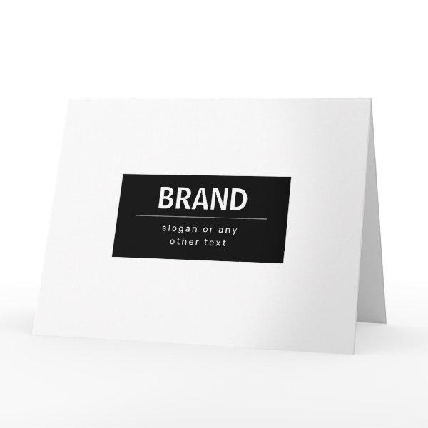 Bold Modern Brand or Business Name | Black & White Card
