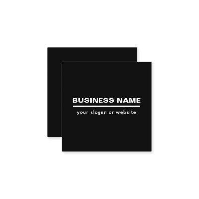 Bold Modern Business Name Template | B&W Square