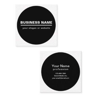 Bold Modern Business Name Template | B&W Square