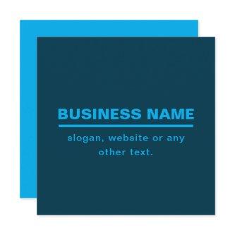 Bold Modern Business Name Template | Blue