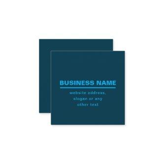 Bold Modern Business Name Template | Blue Square