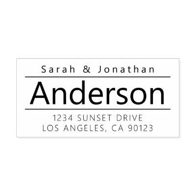 Bold Modern Looking Customizable Text Rubber Stamp