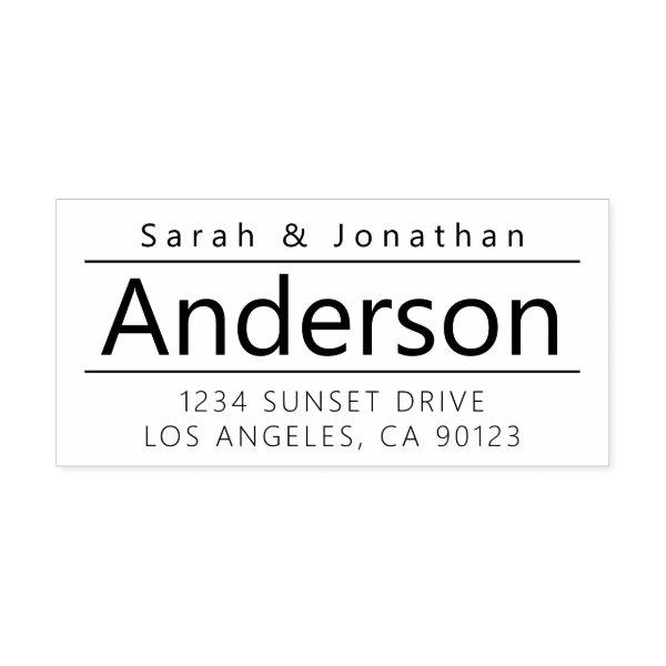 Bold Modern Looking Customizable Text Rubber Stamp