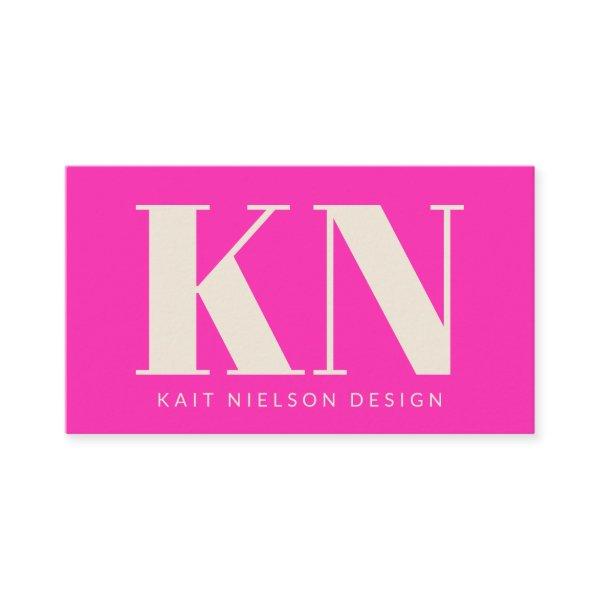 Bold Modern Monogram Professional Hot Pink
