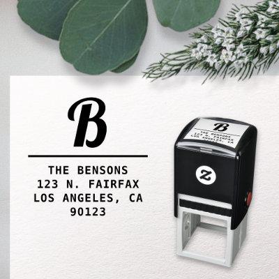 Bold Modern Retro-Modern Return Address Self-inking Stamp