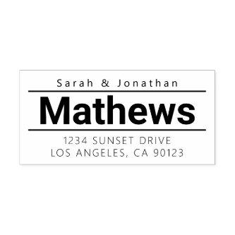 Bold Modern Return Address Rubber Stamp