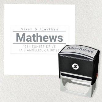 Bold Modern Return Address Self-inking Stamp
