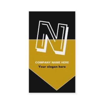 Bold monogram black gold