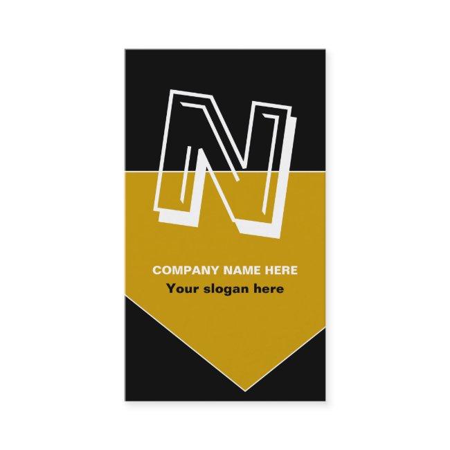 Bold monogram black gold