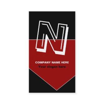 Bold monogram black red
