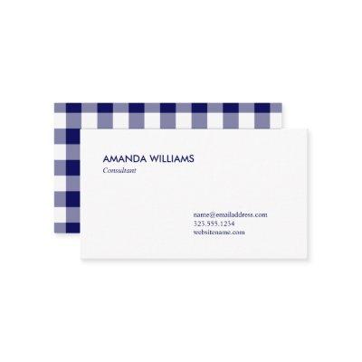 Bold Navy Blue and White Buffalo Plaid Pattern