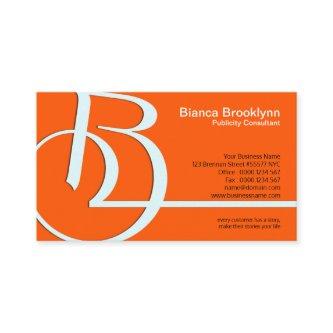 Bold Orange Alphabet-B Signage Special Name