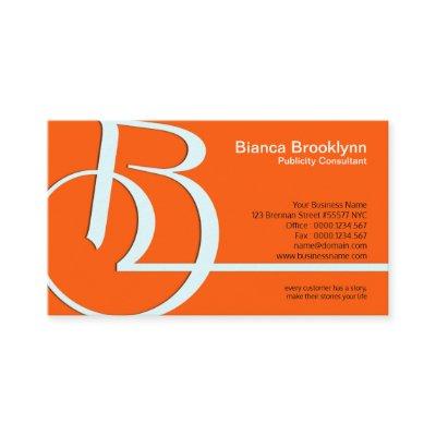 Bold Orange Alphabet-B Signage Special Name
