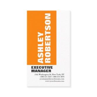 Bold Orange White Modern Professional Minimalist