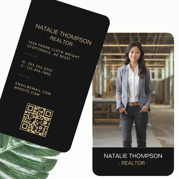 Bold Professional Real Estate Chic Realtor QR Code