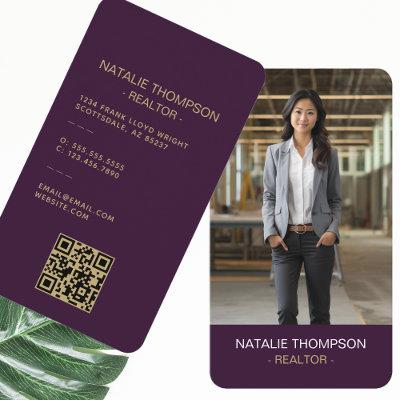 Bold Professional Real Estate Chic Realtor QR Code