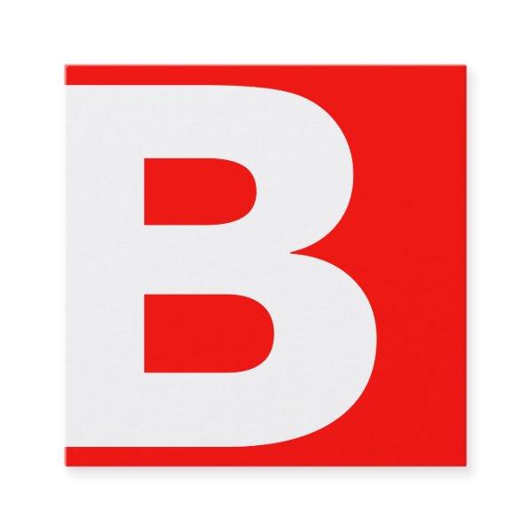 Bold Red Modern Professional Monogram Square