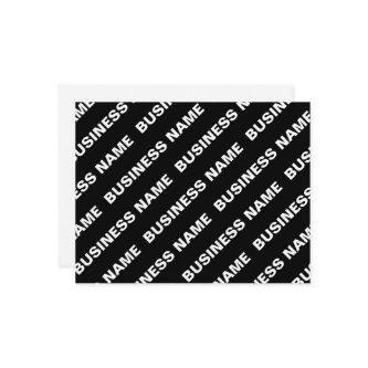 Bold Repeating Editable Name | Simple Black White Enclosure Card