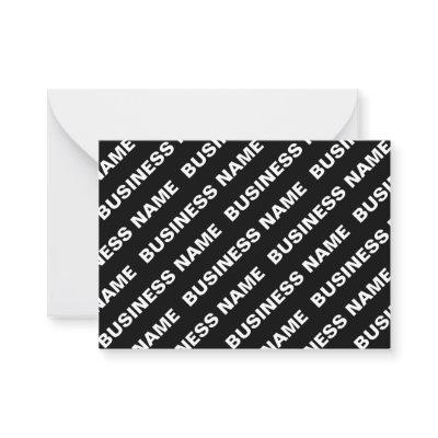 Bold Repeating Editable Name | Simple Black White Note Card