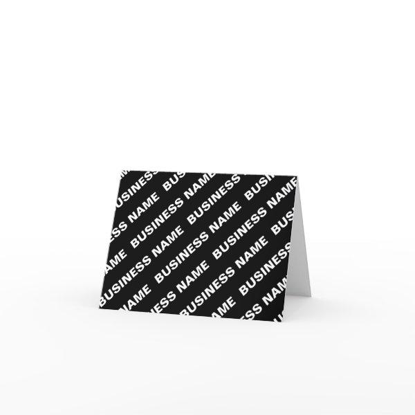 Bold Repeating Editable Name | Simple Black White Thank You Card