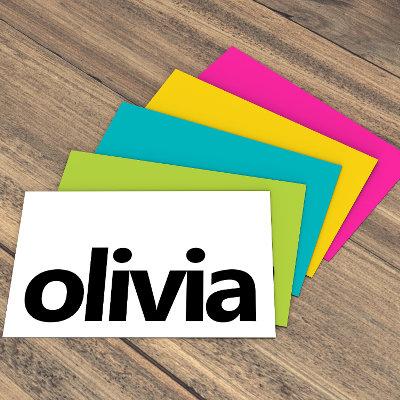 Bold Retro Colors & Big Brand Name