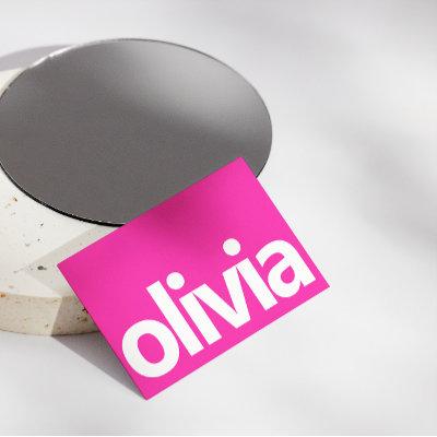 Bold Retro Colors & Big Brand Name