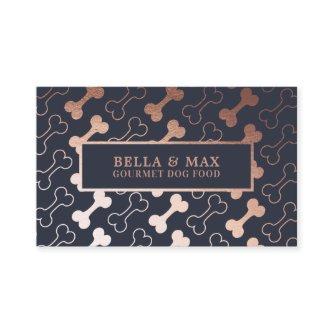Bold Rose Gold Dog Bone Pattern