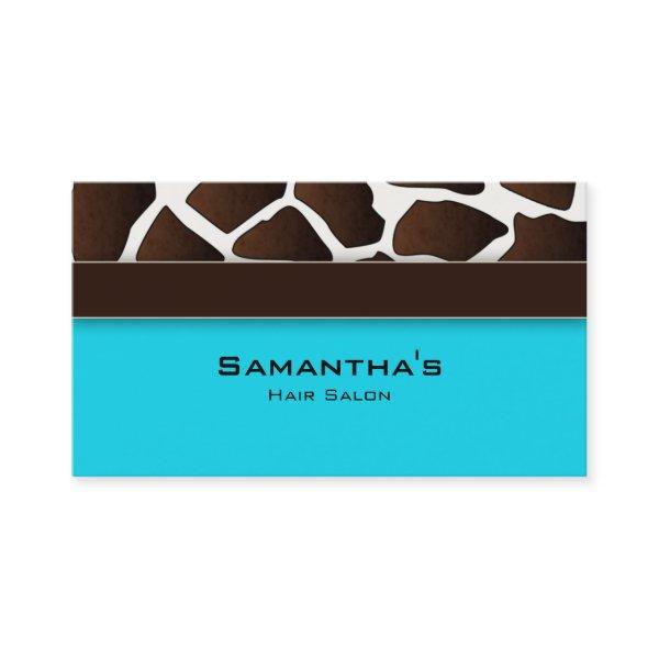 Bold Salon Spa  trendy giraffe blue