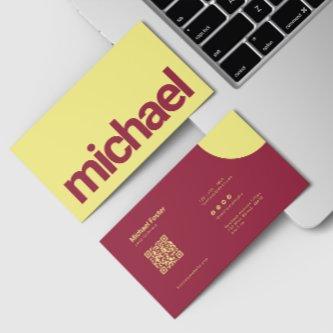 Bold Simplicity Red & Yellow Scannable Qrcode