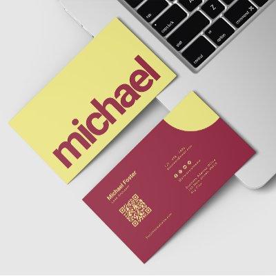 Bold Simplicity Red & Yellow Scannable Qrcode